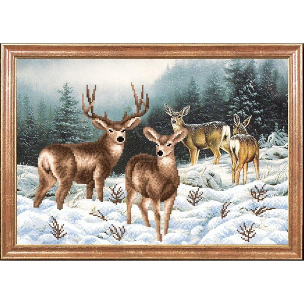 Bead Embroidery Kit Deer Bead needlepoint Bead stitching Beadwork DIY