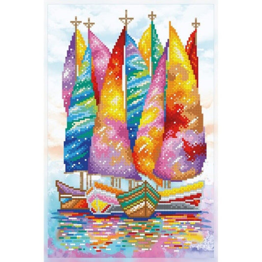 Bead Embroidery Kit Under the sails Beaded needlepoint Beadwork DIY