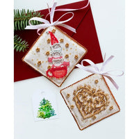 Bead Embroidery Kit Cats XMas Christmas tree toy kit DIY Beading embroidery