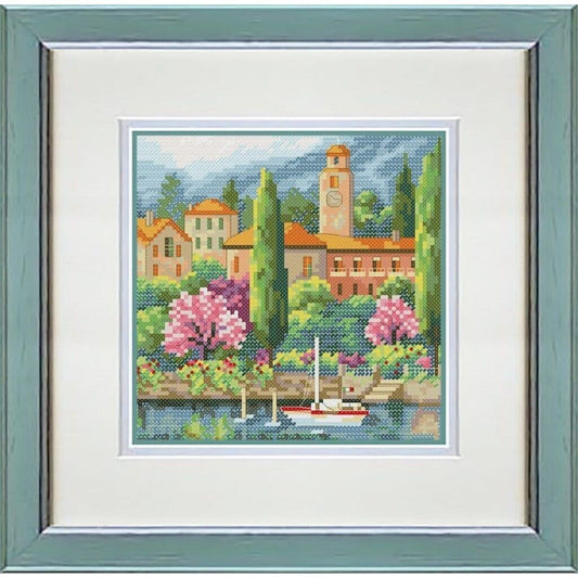 Counted Cross Stitch Kit Italy DIY Unprinted canvas