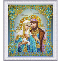 Bead Embroidery Kit Icon Saints Peter and Fevronia Beaded stitching DIY