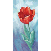 Bead Embroidery Kit Tulip Flowers DIY Bead needlepoint Bead stitching Beadwork