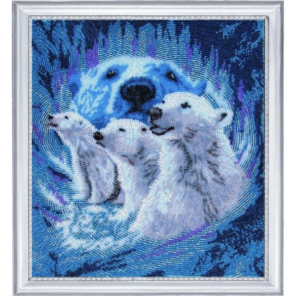 Bead Embroidery Kit Bears DIY Bead needlepoint Beadwork