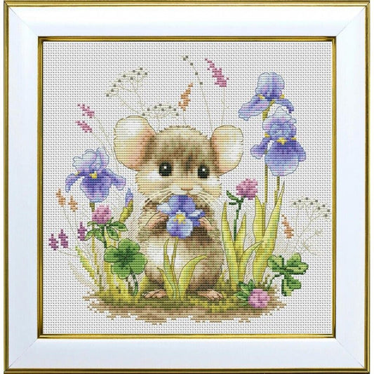 Counted Cross Stitch Kit Little mouse DIY Unprinted canvas