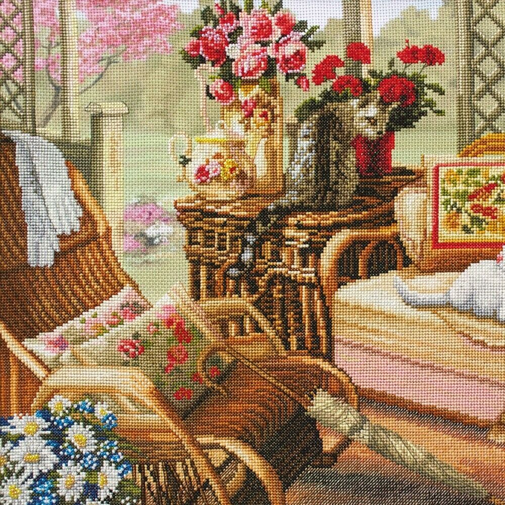 Counted Cross Stitch Kit Summer DIY Unprinted canvas