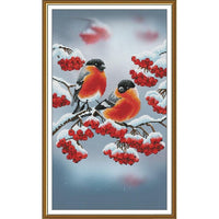 Counted Cross Stitch Kit Snowbirds DIY Unprinted canvas