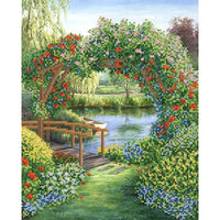 Bead Embroidery Kit Summer garden DIY Beaded needlepoint Beaded stitching