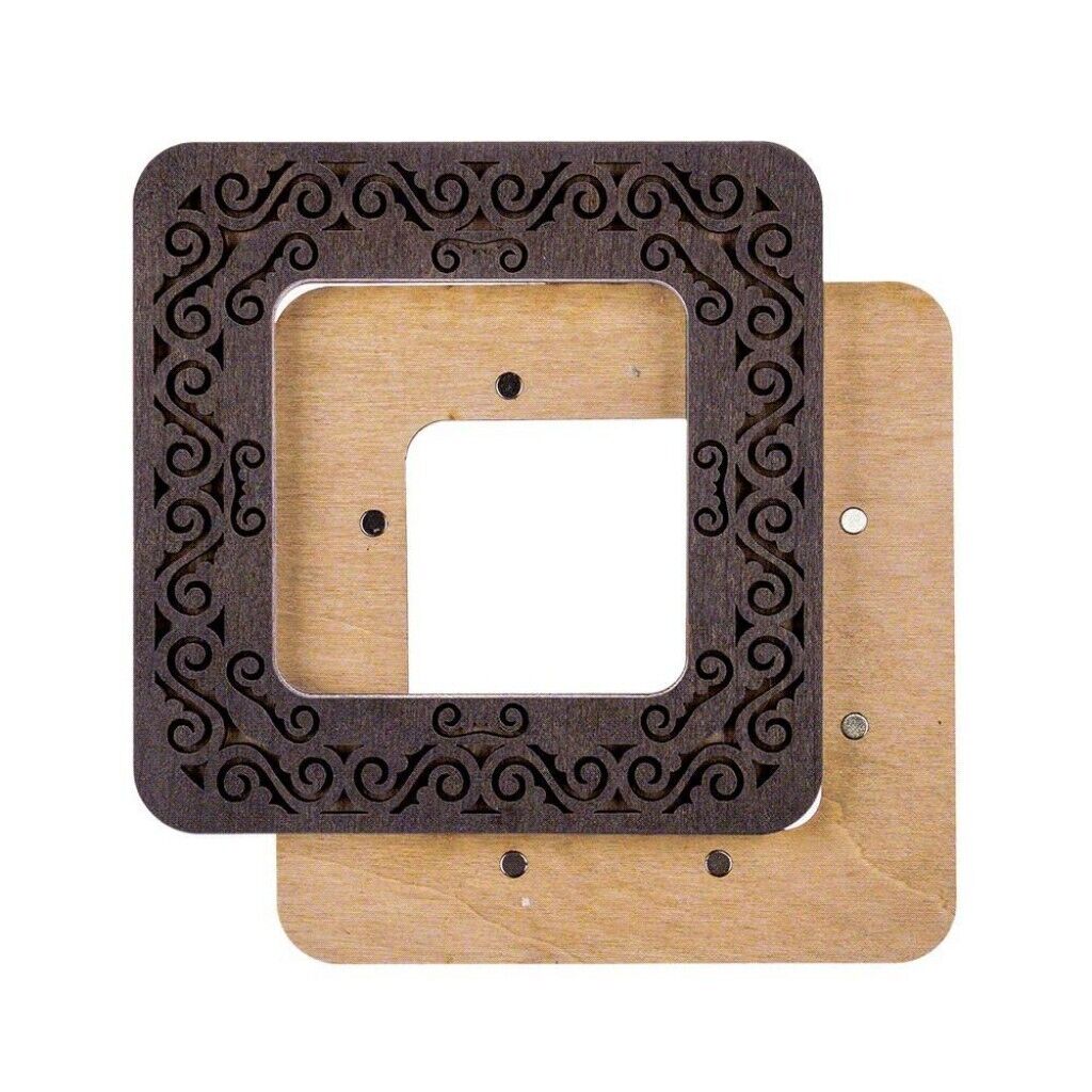 Wooden embroidery frame on magnets Magnetic embroidery frame 10x10cm 4"x4"