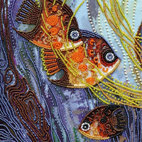 Bead Embroidery Kit Fish Bead needlepoint Bead stitching Beadwork DIY