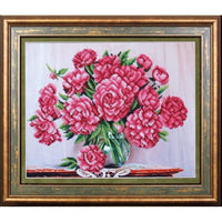 Bead Embroidery Kit Peonies Flowers Bead needlepoint Bead stitching Beadwork DIY