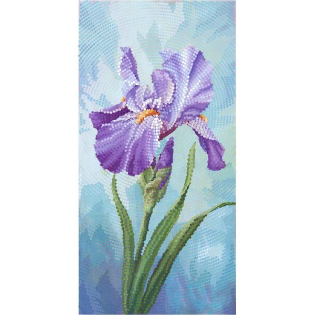 Bead Embroidery Kit Iris Flowers DIY Bead needlepoint Bead stitching Beadwork