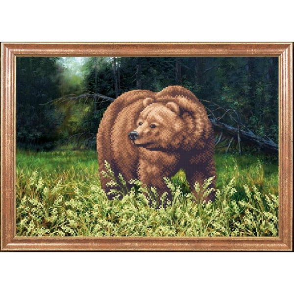 Bead Embroidery Kit Bear Bead needlepoint Bead stitching Beadwork DIY