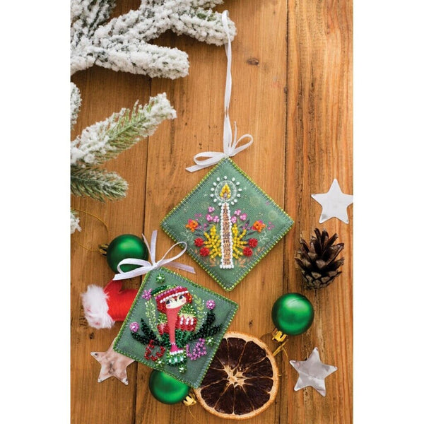 Bead Embroidery Kit Bird XMas Christmas tree toy kit DIY Beading embroidery