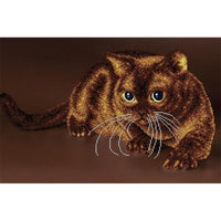 Bead Embroidery Kit Cat DIY Bead needlepoint Beadwork