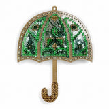 Bead Embroidery Kit on Plastic Green umbrella DIY Christmas tree toy