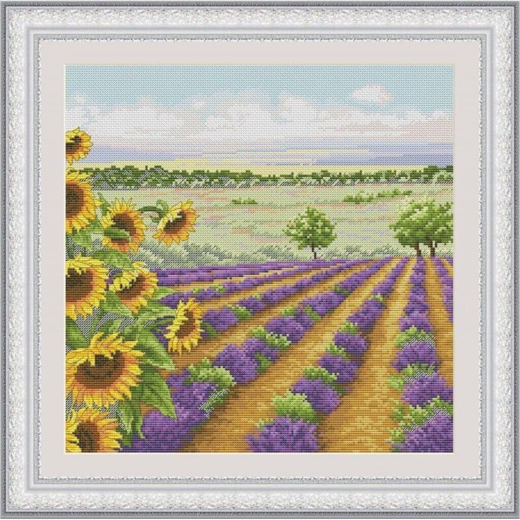 Counted Cross Stitch Kit Lavender DIY Unprinted canvas