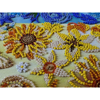 Bead Embroidery Kit Ukraine Flowers Bead stitching Beadwork Bead needlepoint DIY