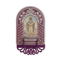 Bead Embroidery Kit Icon Virgin Mary Mother of God DIY Needlepoint kit