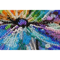 Bead Embroidery Kit Rainbow flowers Beadwork Bead needlepoint DIY