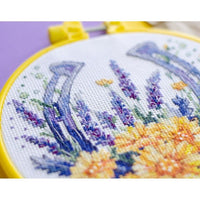 Counted Cross Stitch Kit Floral horseshoe DIY Unprinted canvas