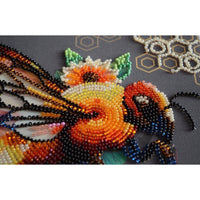 Bead Embroidery Kit Bee Beaded stitching Bead needlepoint kit DIY