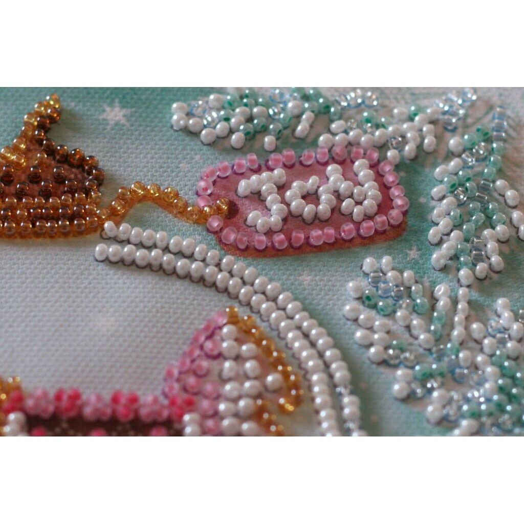 Bead Embroidery Kit Christmas Bead stitching Bead needlepoint DIY