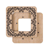 Wooden embroidery frame on magnets Magnetic embroidery frame 6x6cm 2.4"x2.4"