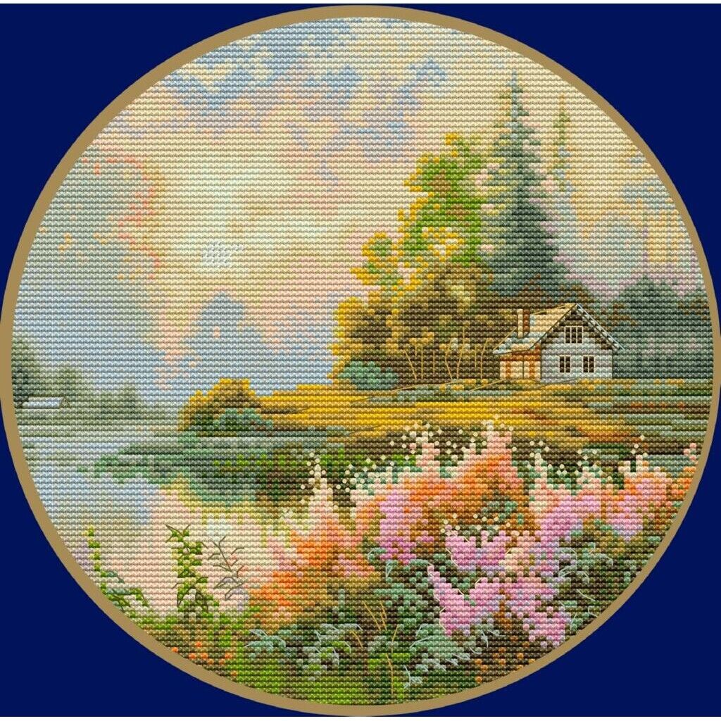 Counted Cross Stitch Kit Dream Valley DIY Unprinted canvas