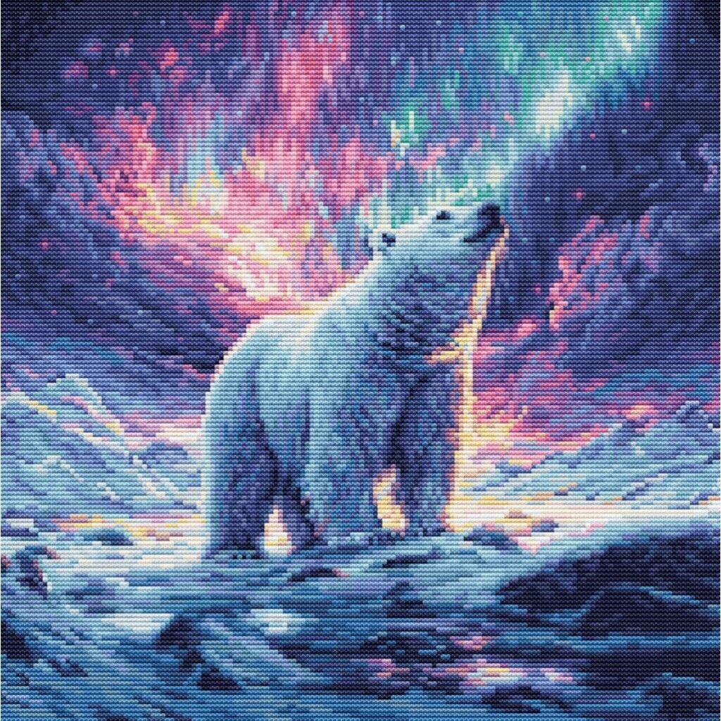 Counted Cross Stitch Kit Polar bear DIY Luca-S Unprinted canvas