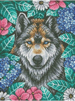 Full Bead Embroidery Kit Wolf Bead needlepoint Bead stitching Beadwork DIY