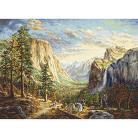 Gobelin kit Tapestry embroidery Kit In the mountains Luca-S DIY Unprinted canvas