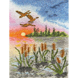 Counted Cross Stitch Kit Sunset DIY Unprinted canvas