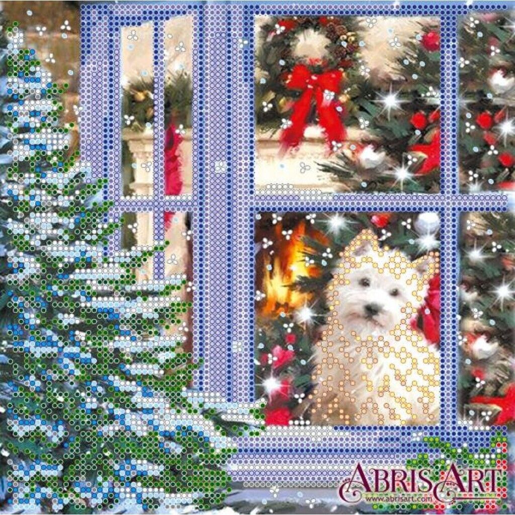 Bead Embroidery Kit Christmas story Bead stitching Bead needlepoint DIY