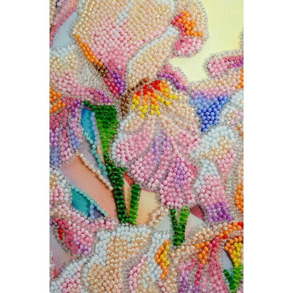 Bead Embroidery Kit Irises Flower Beaded stitching Beadwork Bead needlepoint DIY