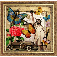 Bead Embroidery Kit Greetings from America DIY Bead needlepoint Beadwork