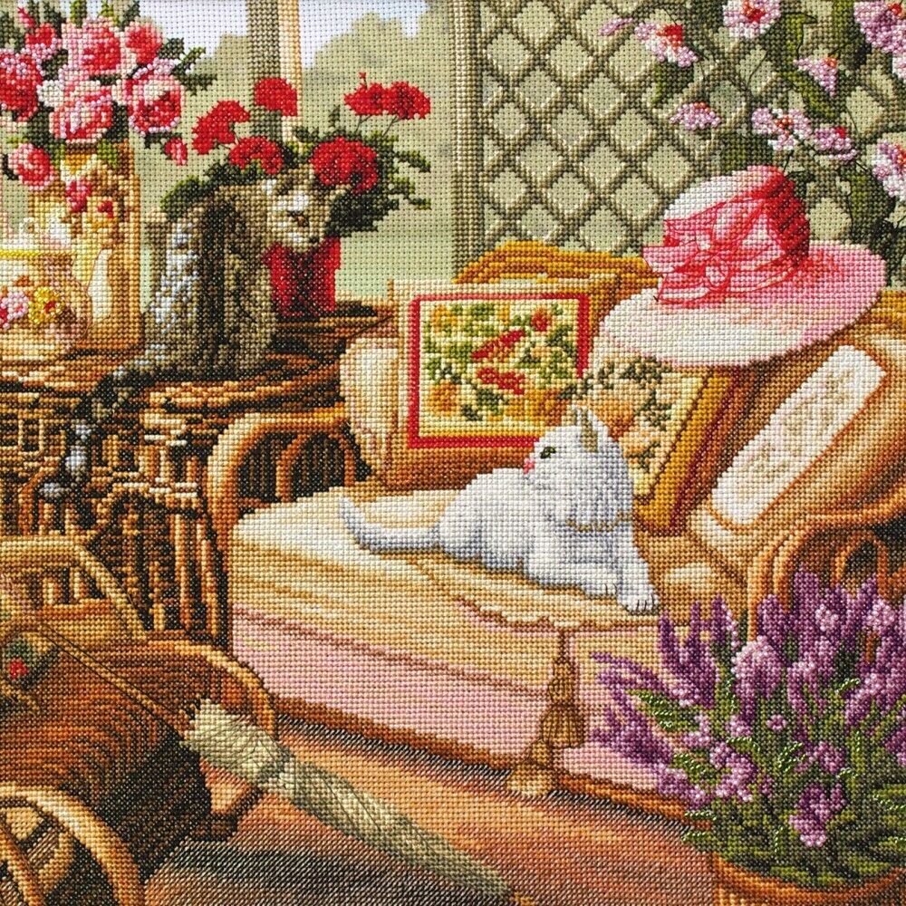 Counted Cross Stitch Kit Summer DIY Unprinted canvas