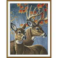 Counted Cross Stitch Kit Deer DIY Unprinted canvas