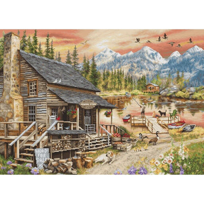Counted Cross Stitch Kit Department store Luca-S DIY Unprinted canvas
