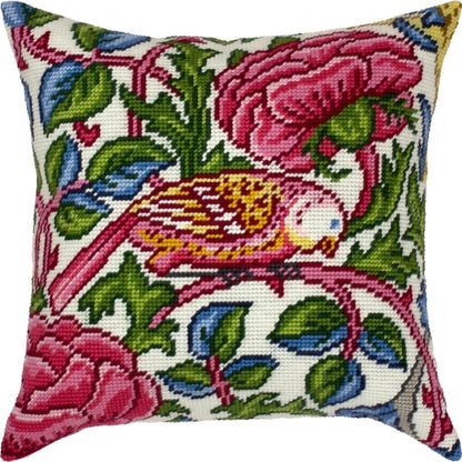 Tapestry Pillow Cover DIY kit "The magic bird" Needlepoint kit Printed canvas