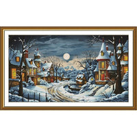 Counted Cross Stitch Kit Moon night DIY Unprinted canvas