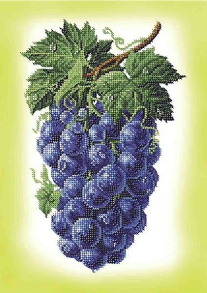 Bead Embroidery Kit Grape DIY Beaded needlepoint Beaded stitching