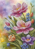 Bead Embroidery Kit Flowers Beaded needlepoint Bead stitching