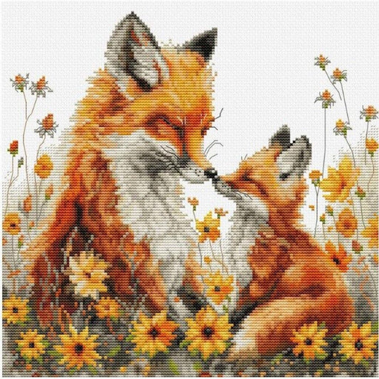 Counted Cross Stitch Kit Fox Luca-S DIY Unprinted canvas