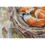 Counted Cross Stitch Kit Fox in the nest DIY Unprinted canvas