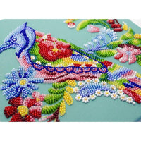 Bead Embroidery Kit Spring bird Beaded stitching Bead needlepoint DIY