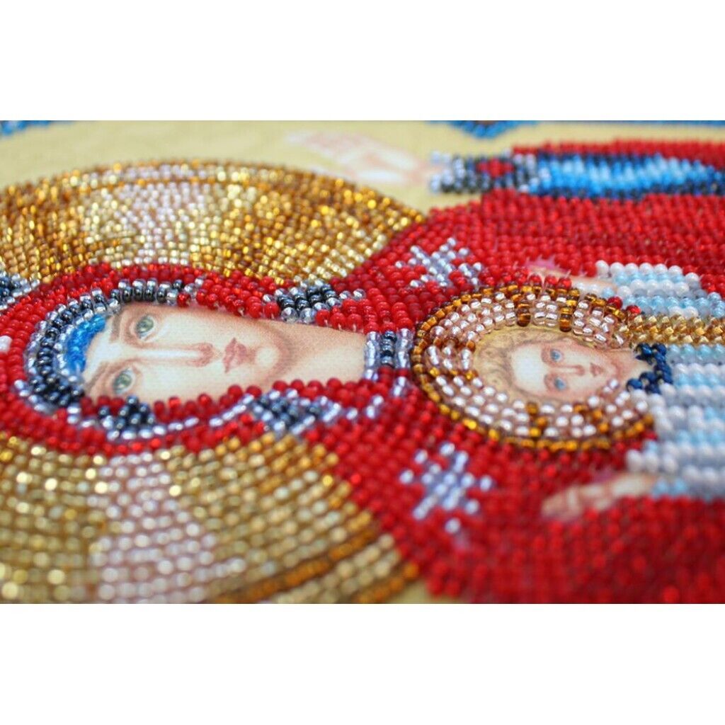 Bead Embroidery Kit Icon Virgin Mary Mother of God Beaded stitching DIY