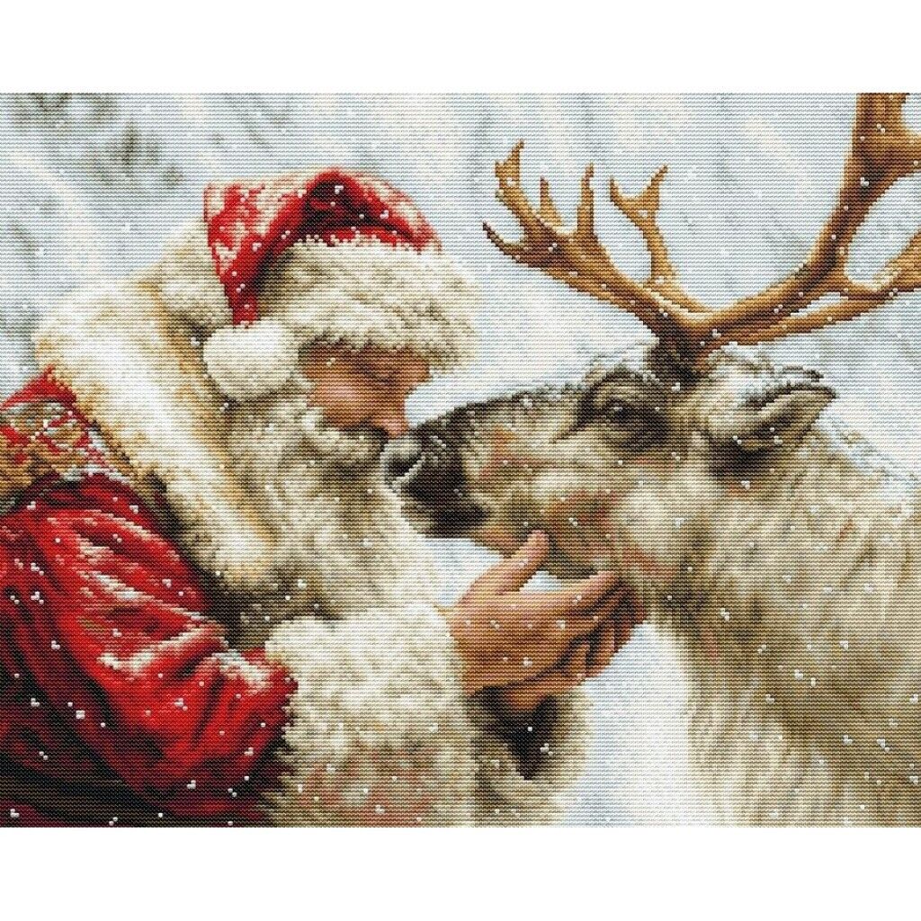 Counted Cross Stitch Kit Santa Luca-S DIY Unprinted canvas