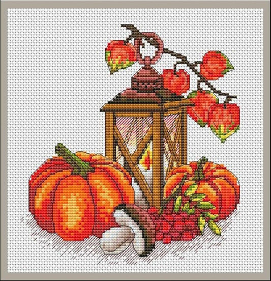Counted Cross Stitch Kit Pumpkins Gifts of autumn DIY Kolorova