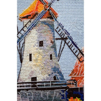 Counted Cross Stitch Kit Autumn Mill DIY Unprinted canvas