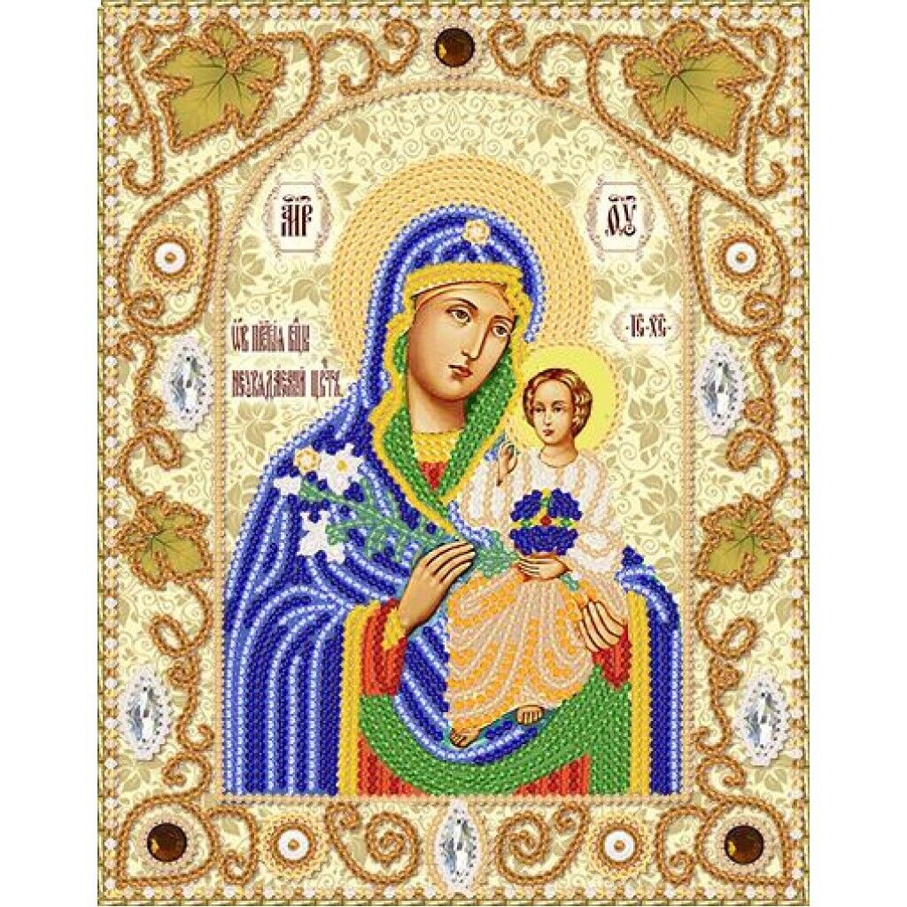 Bead Embroidery Kit Icon Mother of God Beaded stitching Beadwork DIY